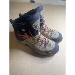 Asolo Fugitive GTX Hiking Boots Mens 13 Gore-Tex Waterproof Suede Tan Black Red